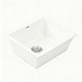 Cefito Kitchen Sink 55x45cm Granite Stone Sink Single Bowl White