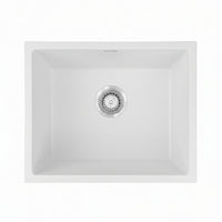 Cefito Kitchen Sink 55x45cm Granite Stone Sink Single Bowl White