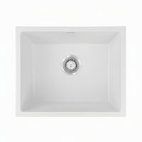 Cefito Kitchen Sink 55x45cm Granite Stone Sink Single Bowl White