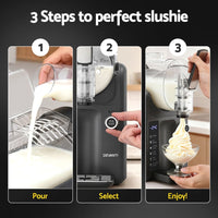 Devanti Slushie Machine Ice Cream Maker 2L Grey