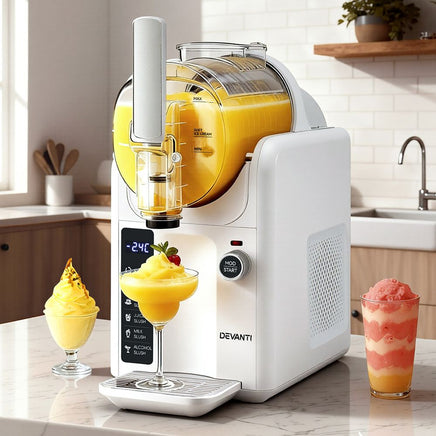 Devanti Slushie Machine Ice Cream Maker 2L White
