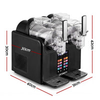 Devanti Slushie Machine 4L Dual Tanks Frozen Drink Ice Cream Maker