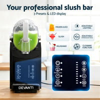 Devanti 1.8L Slushie Machine Maker Frozen Smoothies Milkshakes Black