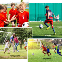 Everfit 12FT Soccer Football Goal Net UPVC Frame with PE Mesh Weatherproof Portable Goals for Backyard Training Competitiv...