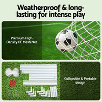 Everfit 8FT Soccer Football Goal Net UPVC Frame with PE Mesh Weatherproof Portable Goals for Backyard Training Competitive...