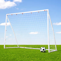 Everfit 8FT Soccer Football Goal Net UPVC Frame with PE Mesh Weatherproof Portable Goals for Backyard Training Competitive...