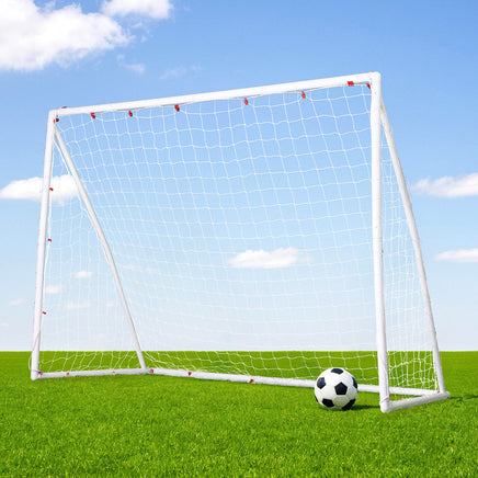 Everfit 8FT Soccer Football Goal Net UPVC Frame with PE Mesh Weatherproof Portable Goals for Backyard Training Competitive...