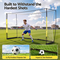 Everfit Portable Soccer Goal Net Fibreglass Polyester 12x6ft