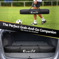 Everfit Portable Soccer Goal Net Fibreglass Polyester 12x6ft