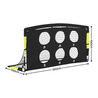 Everfit Pop Up Soccer Goals 2 Piece Set Target Net Kids Indoor Outdoor