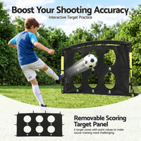 Everfit Pop Up Soccer Goals 2 Piece Set Target Net Kids Indoor Outdoor