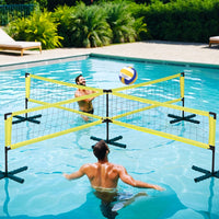 Water Volleyball Net Set Portable Swimming Pool Nets Game 4 Anchor Bags