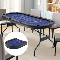 Poker Game Table Folding Poker Table 8 Player 1.8M 8-Player Table Top Cardboard