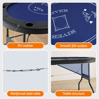 Poker Game Table Folding Poker Table 8 Player 1.8M 8-Player Table Top Cardboard