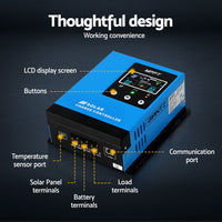 60A MPPT Solar Charge Controller Auto 12V/24V/36V/48V Battery Regulator