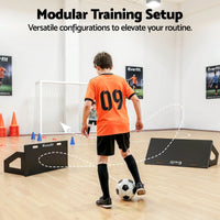 Everfit Soccer Rebounder Board 100x40cm Football Rebound Wall with 2 Angles