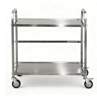 Cefito 2-Tier Stainless Steel Kitchen Trolley with Wheels 84x56x98cm