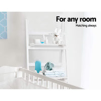 Bookshelf Corner Shelf 3 Tiers - ZANE White