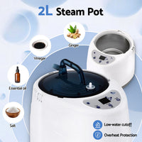 Devanti Portable Steam Sauna Tent 1000W 2L Steamer Pot Personal Home SPA Timer
