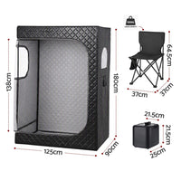 Devanti Portable Steam Sauna Tent 2 Person 1000W 3L Steamer Home SPA 60Min Timer