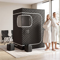 Devanti Portable Steam Sauna Tent 2 Person 1000W 3L Steamer Home SPA 60Min Timer