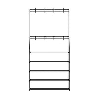 Artiss Shoe Rack Hall Tree 16 Pairs Black