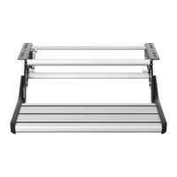 Weisshorn Manual Pull Out Caravan Step Folding RV Entry Stair 200KG Capacity Non-Slip Aluminium