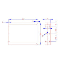 Metal Table Legs DIY Rectangular 40X30CM Set of 2