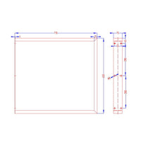 Metal Table Legs DIY Rectangular 71X65CM Set of 2