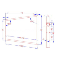 Metal Table Legs DIY Trapezoid 45X65CM Set of 2