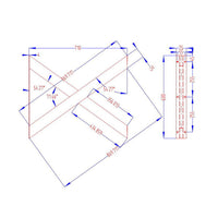 Metal Table Legs DIY X-shaped 71X60CM Set of 2