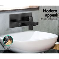 Cefito Bathroom Basin Mixer Tap Separate Faucet Vanity Laundry Black