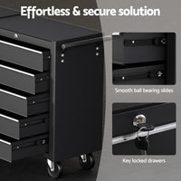 Giantz Tool Chest Trolley 10 Drawers Toolbox Storage Black