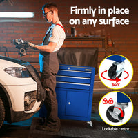 Giantz 3 Drawer Tool Box Cabinet Chest Toolbox Garage Storage Organiser