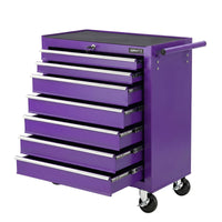 Giantz 7-Drawer Tool Chest Trolley Cabinet Toolbox Heavy Duty Garage Storage Organiser Purple