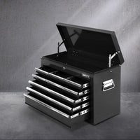 9 Drawer Tool Box Cabinet Chest Toolbox Storage Garage Organiser Black