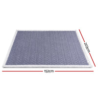 Giselle 152x203cm Throw Blanket Double-Sided Fleece Lightweight For Sofa Couch Bed Queen