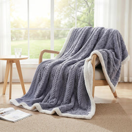 Giselle 203x230cm Throw Blanket Double-Sided Fleece Lightweight For Sofa Couch Bed