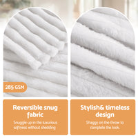 Giselle 203x230cm Throw Blanket Fleece Soft Lightweight Cozy Sofa Couch Bed Throw