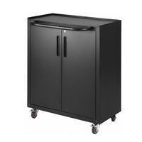 Giantz Rolling Tool Cabinet Heavy-Duty Storage Cabinet Adjustable Shelf Black