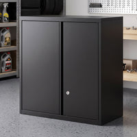 Giantz Steel Tool Cabinet Wall Mount Adjustable Shelf Garage Storage Lockable Black