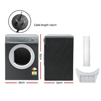 Devanti 7kg Tumble Dryer Vented 15 Auto Programs - Grey