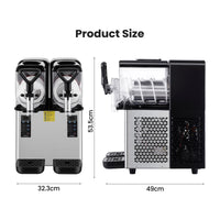 NORDA Slushie Machine 2x4L Tank Commercial Frozen Drink Maker 5 Modes Milkshake
