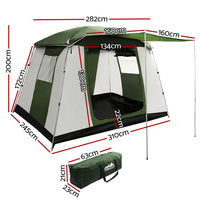 Weisshorn Family Camping Tent 6 Person Hiking Beach Tents Dome Shelter