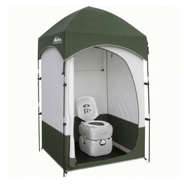 Weisshorn 22L Portable Camping Toilet Shower Tent Changing Room Outdoor Loo Set