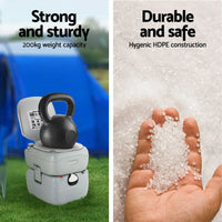 Weisshorn 22L Portable Camping Toilet Shower Tent Changing Room Outdoor Loo Set