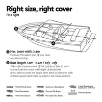 Seamanship Boat Cover 19-21ft Trailerable Jumbo Marine Grade Heavy Duty Black