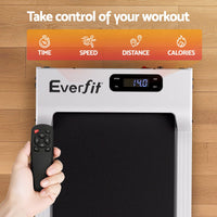Everfit 3 in 1 Walking Pad Treadmill 12% Incline Under Desk Treadmills for Home Gym With 38cm Wide Belt White