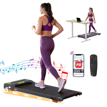 Everfit 3 in 1 Treadmill Electric Walking Pad Incline Under Desk Home Gym 380mm Grey