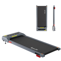 Everfit 3 in 1 Treadmill Electric Walking Pad Incline Under Desk Home Gym 380mm Grey